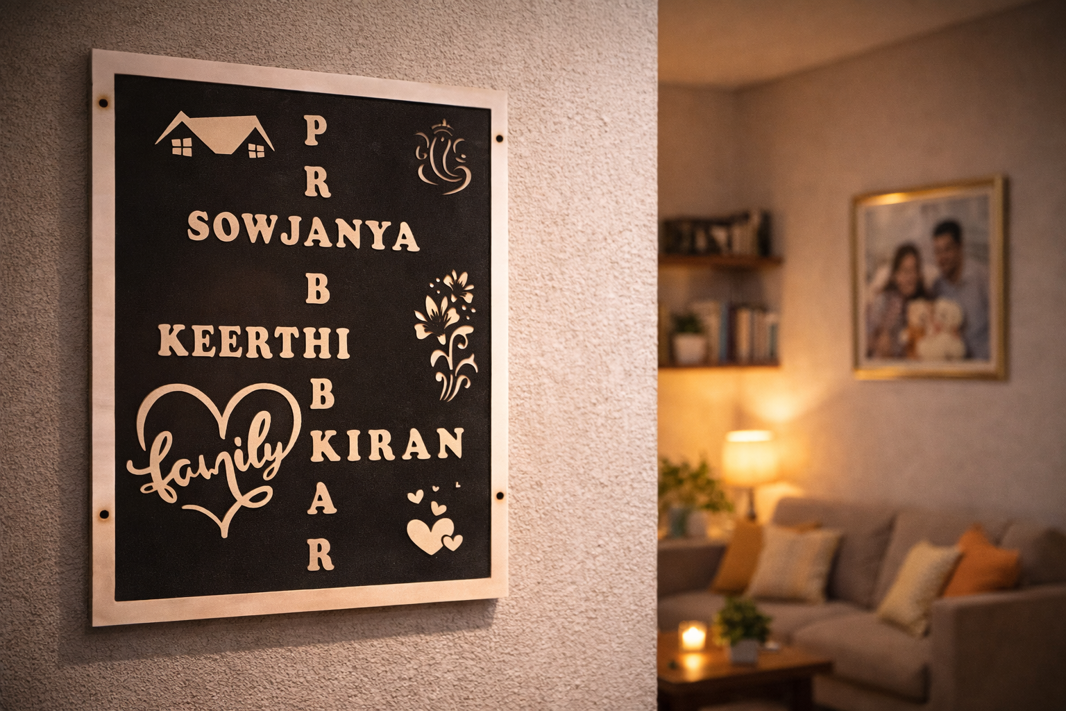 Personalized Family Name Wall Plaque