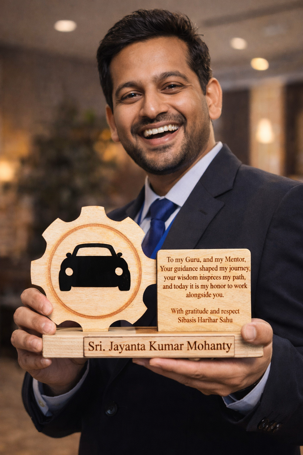 Personalized Wooden Appreciation Trophy