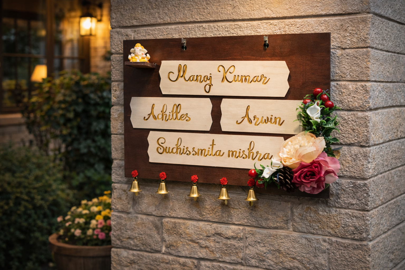 Personalized Wooden Nameplate