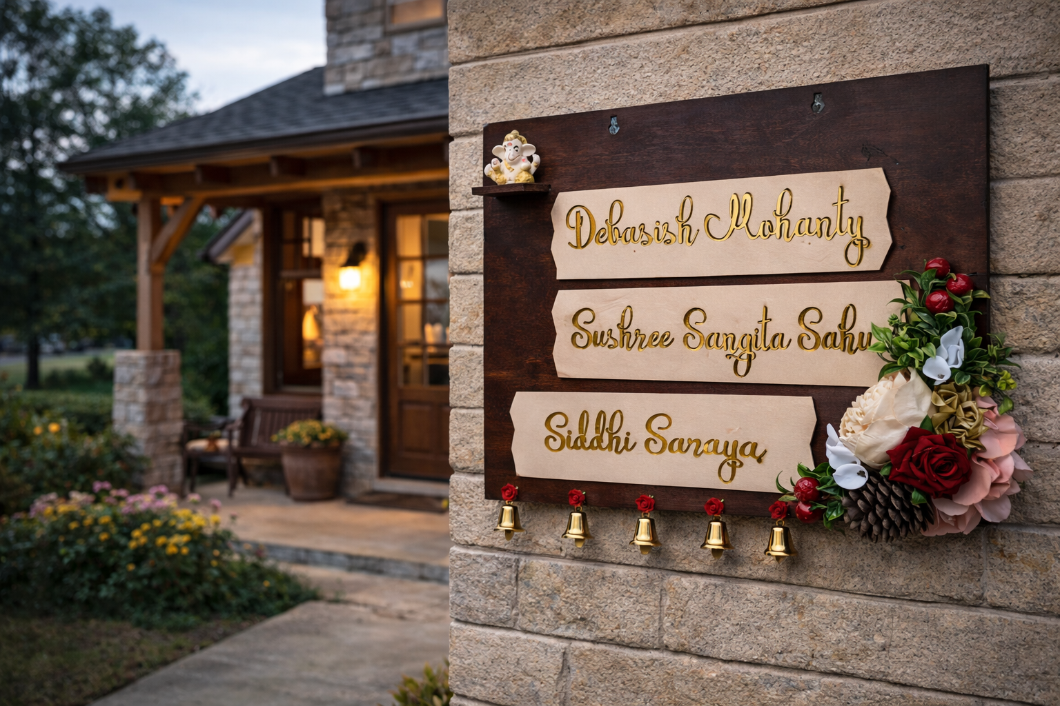 Custom Wooden Welcome Name Board