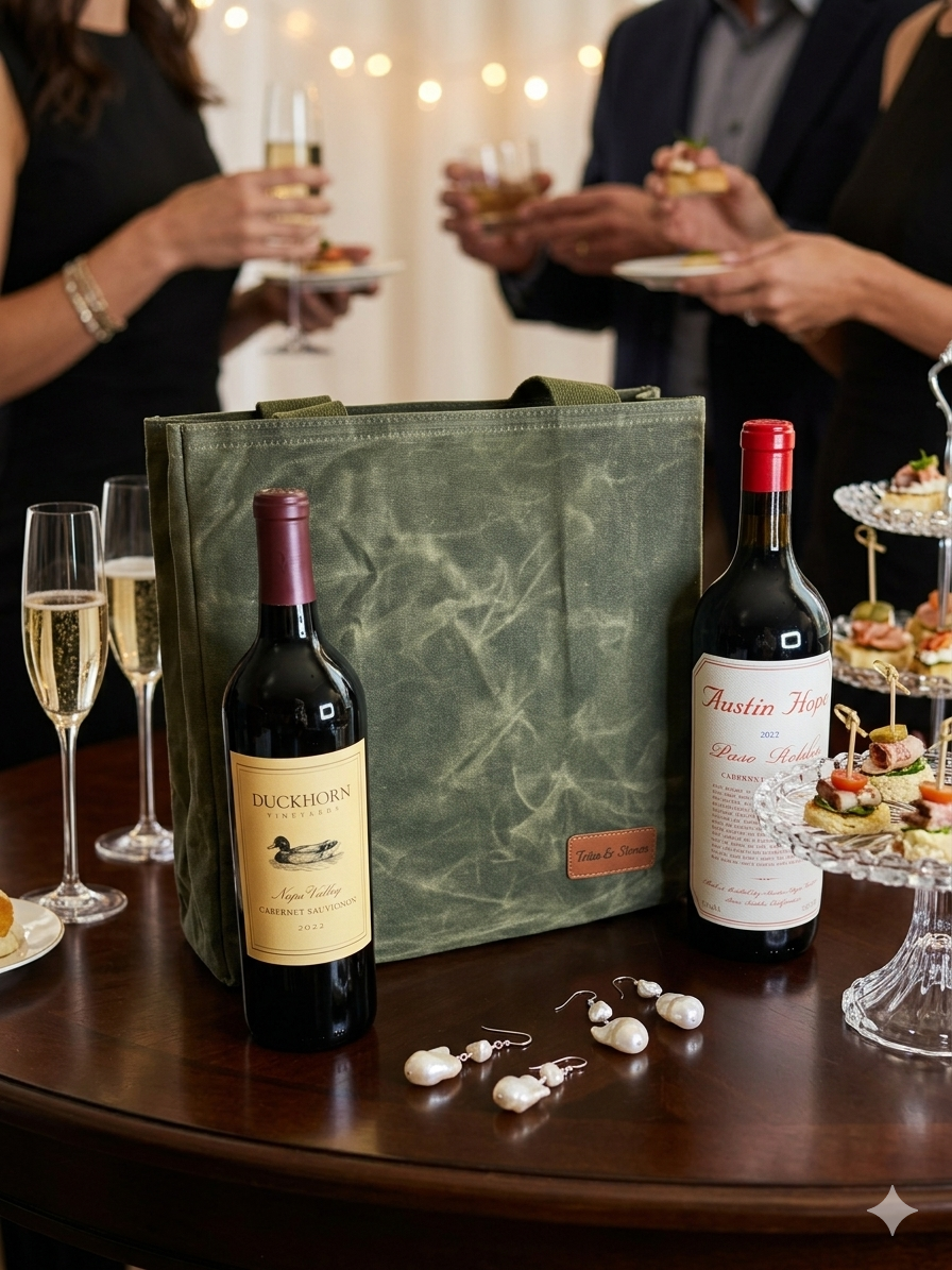 Army Green Wax Canvas Tote Bags 