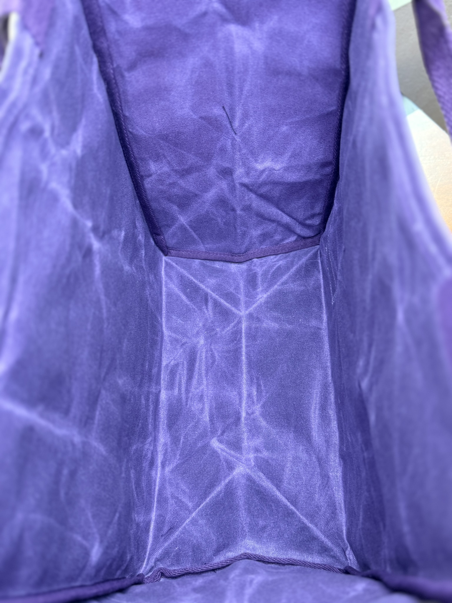 Purple  Heavy Duty Wax Canvas Tote Bag