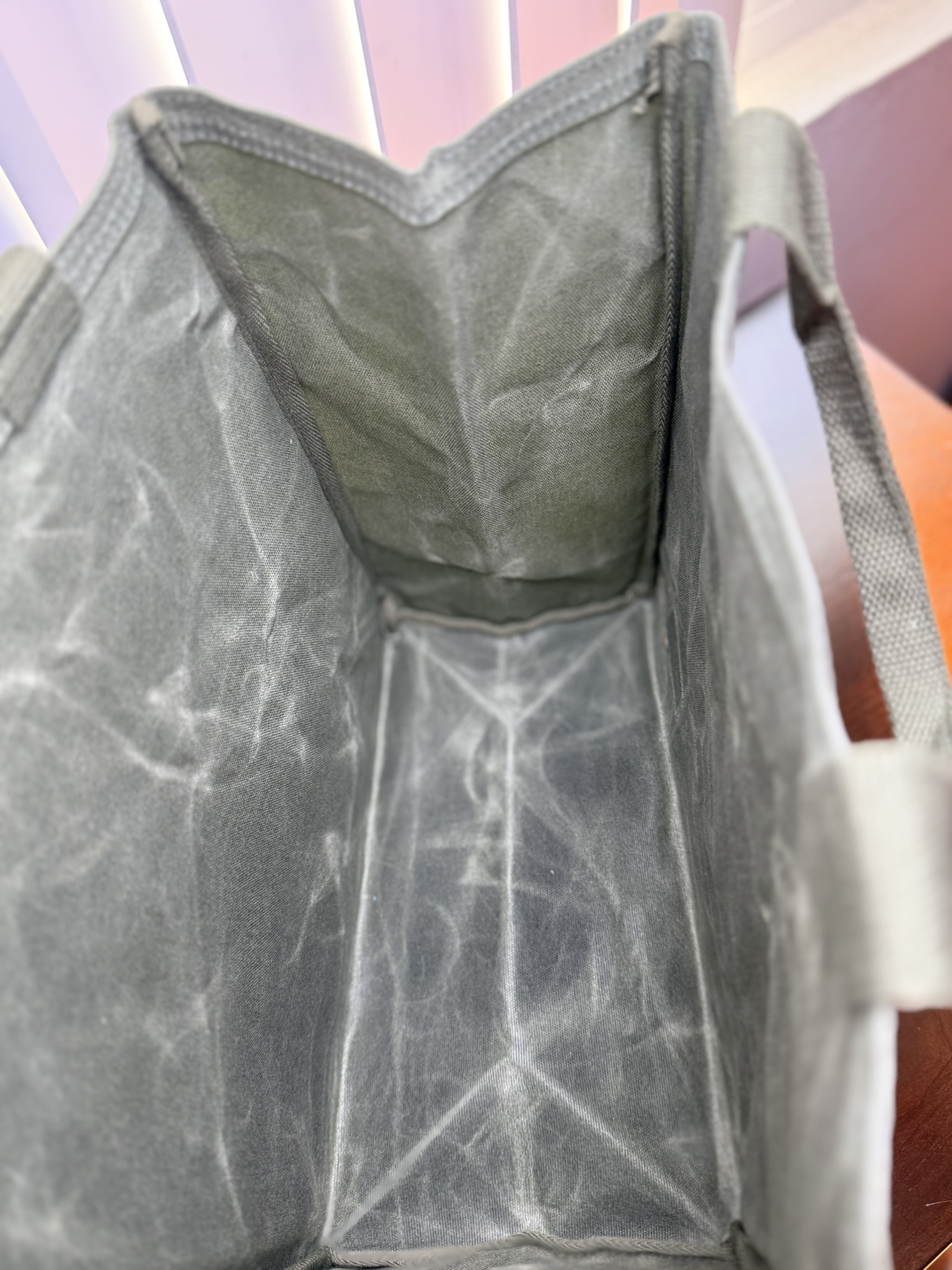 Army Green Wax Canvas Tote Bags 