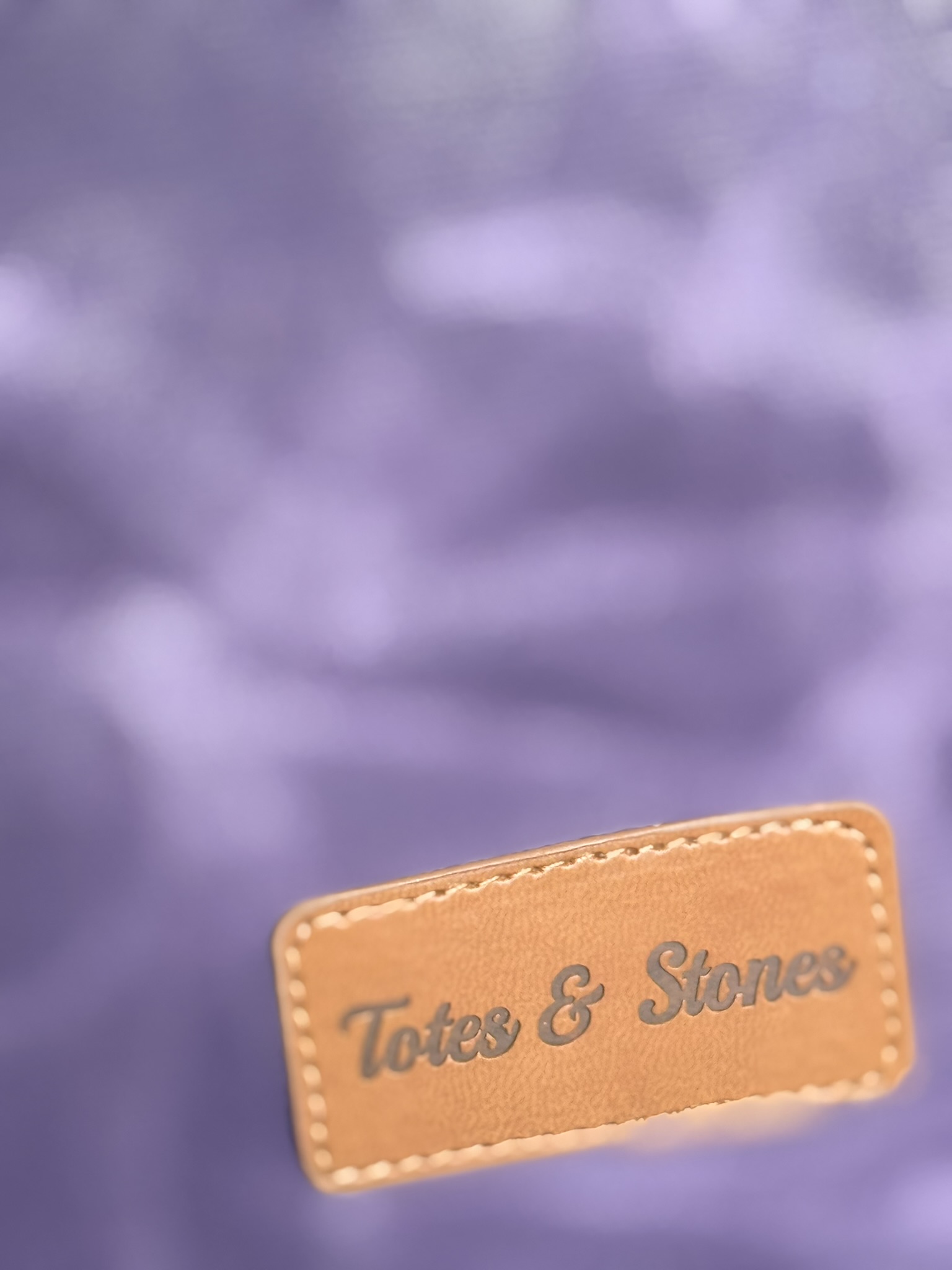 Purple  Heavy Duty Wax Canvas Tote Bag