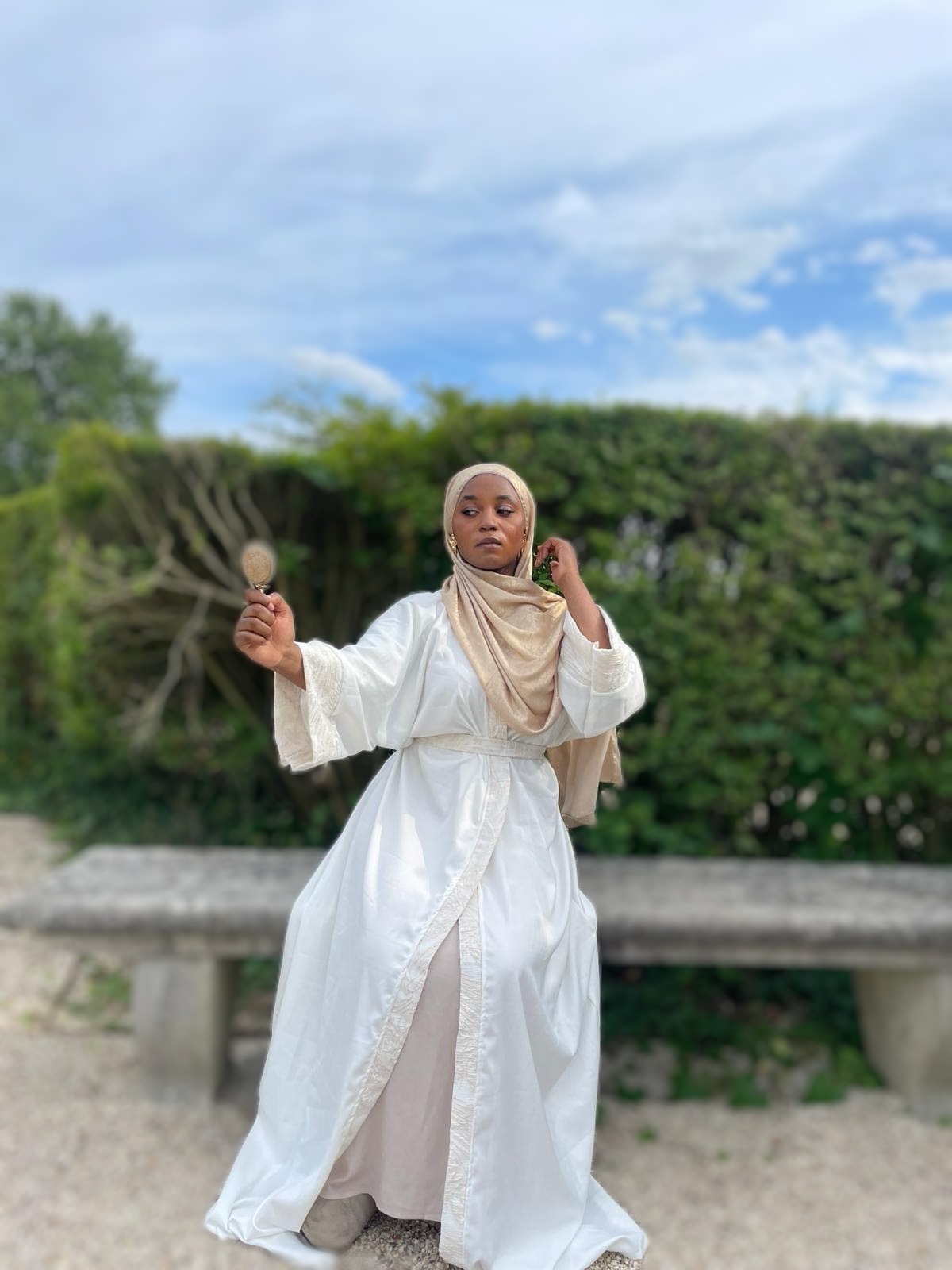 Kimono Hanami Satiné Blanc