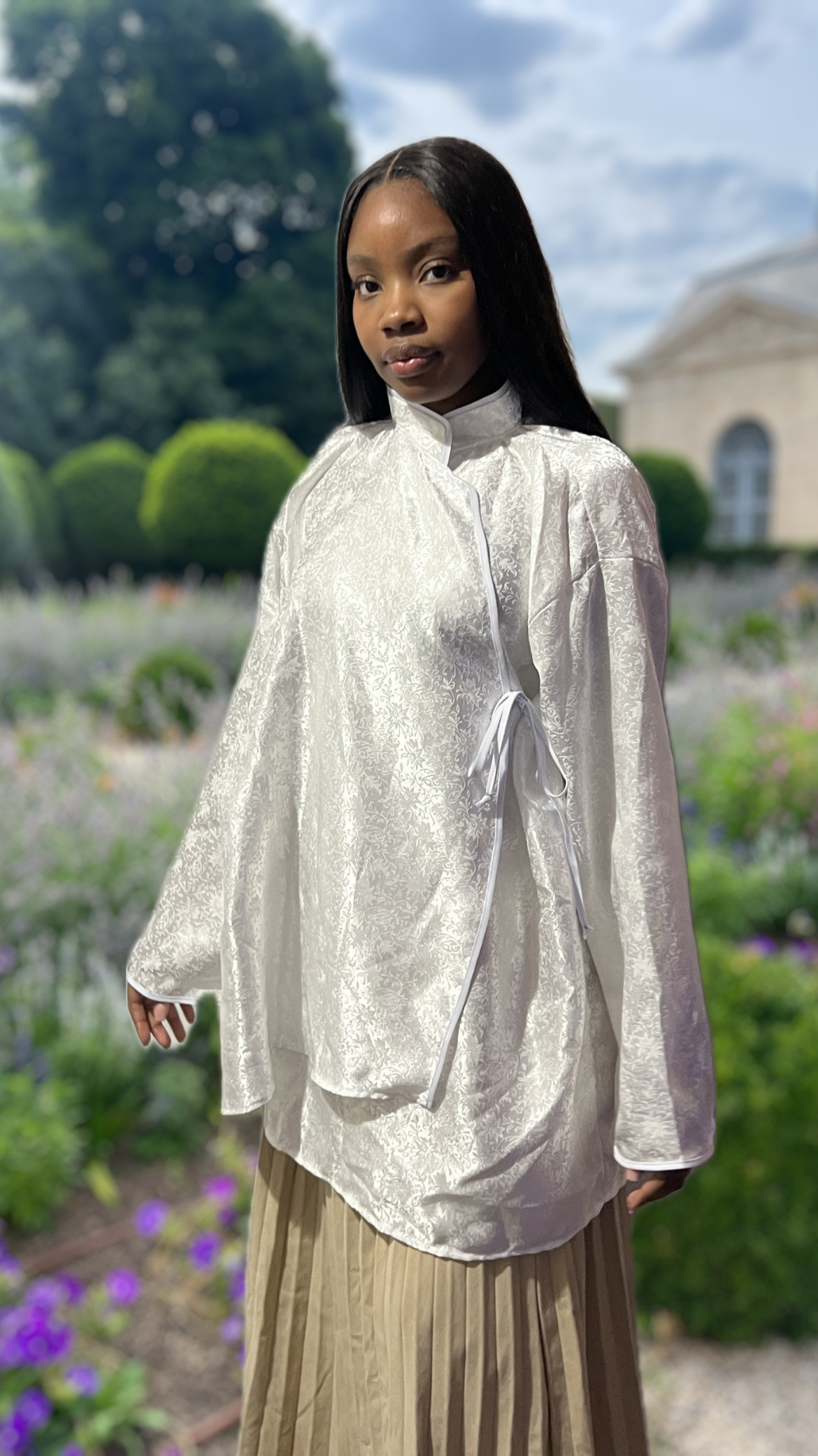 Haut Yugami Blanc Asymetrique