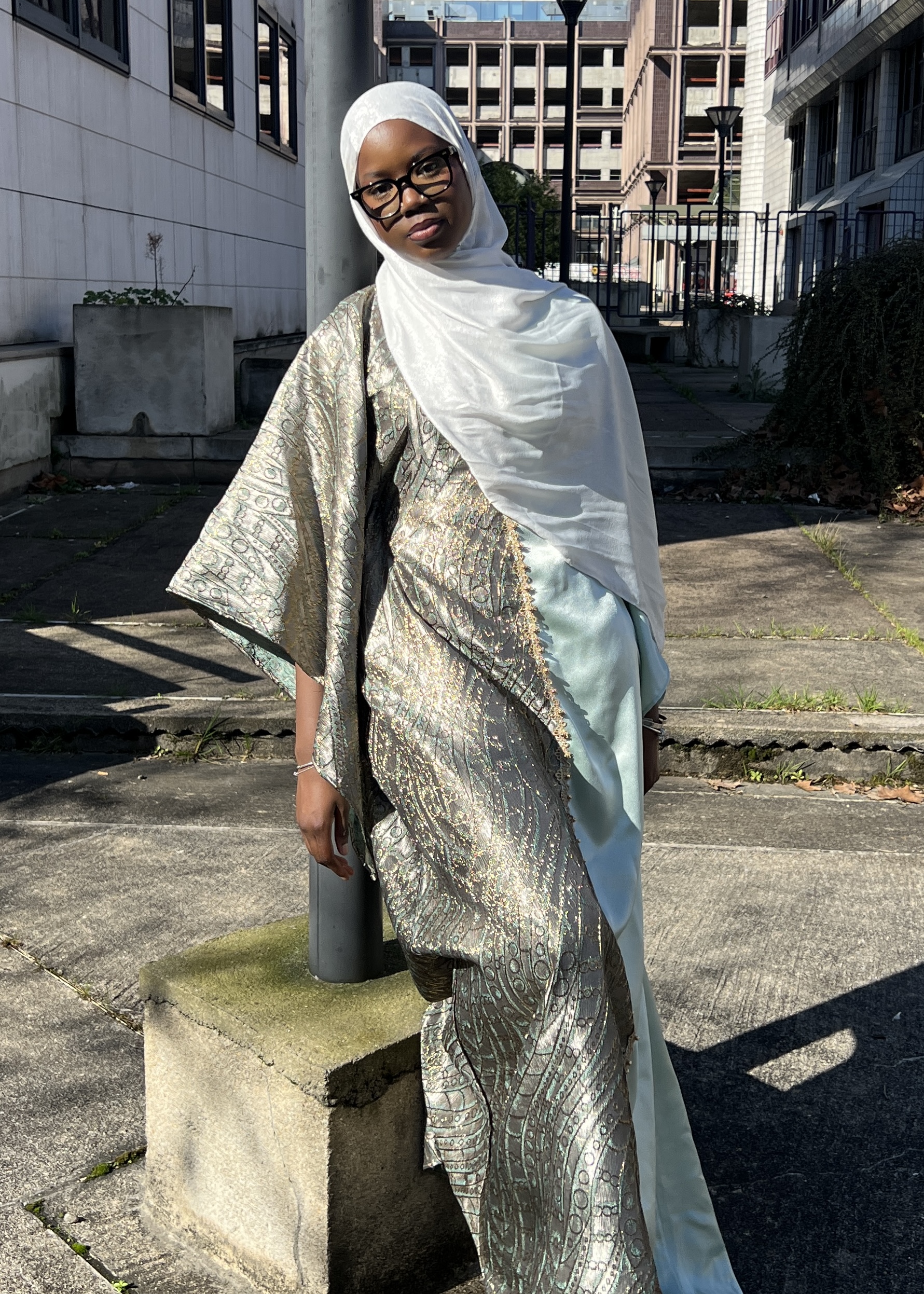 Précommande Abaya Laylat - Bleu Givré