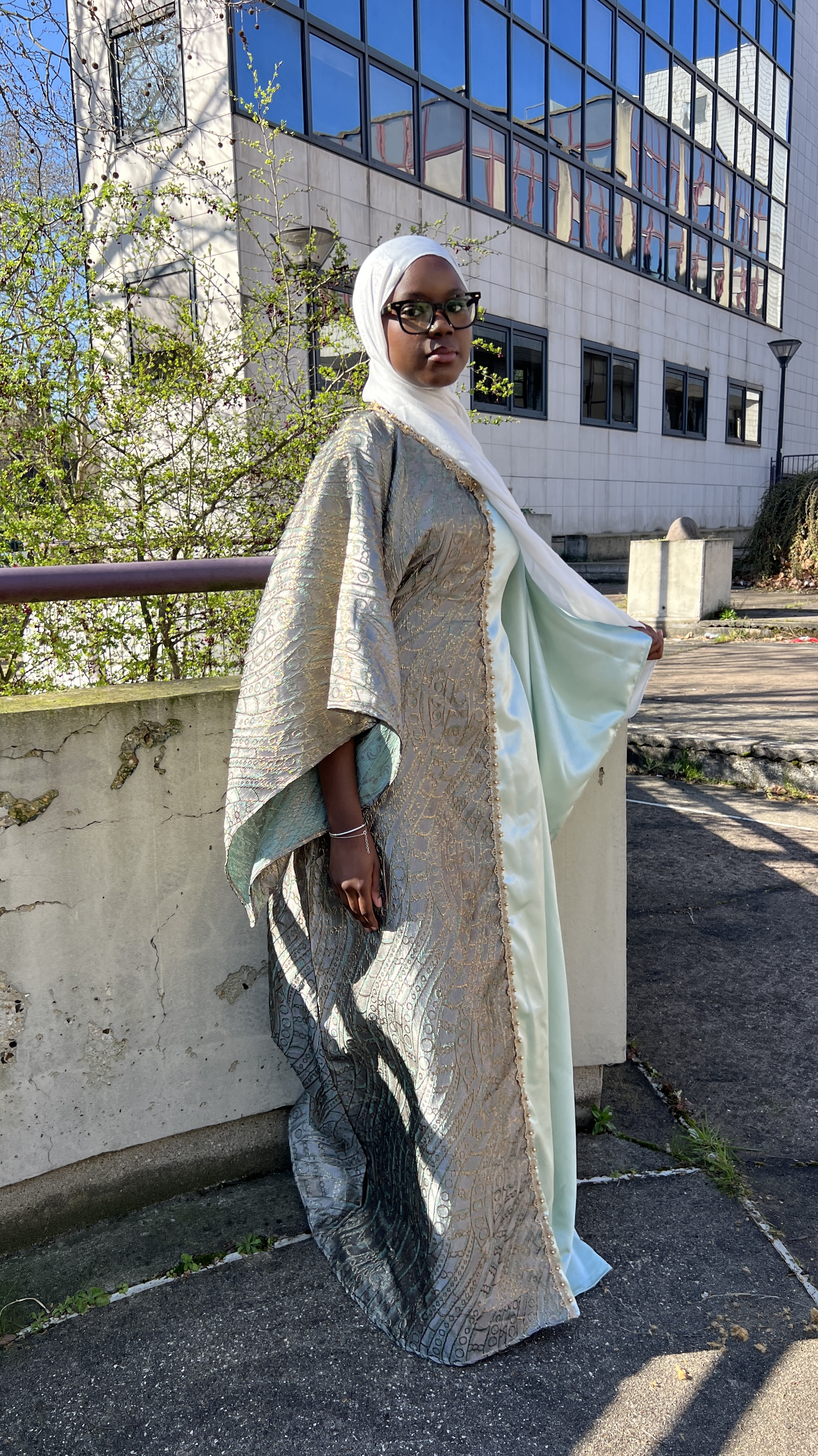 Précommande Abaya Laylat - Bleu Givré