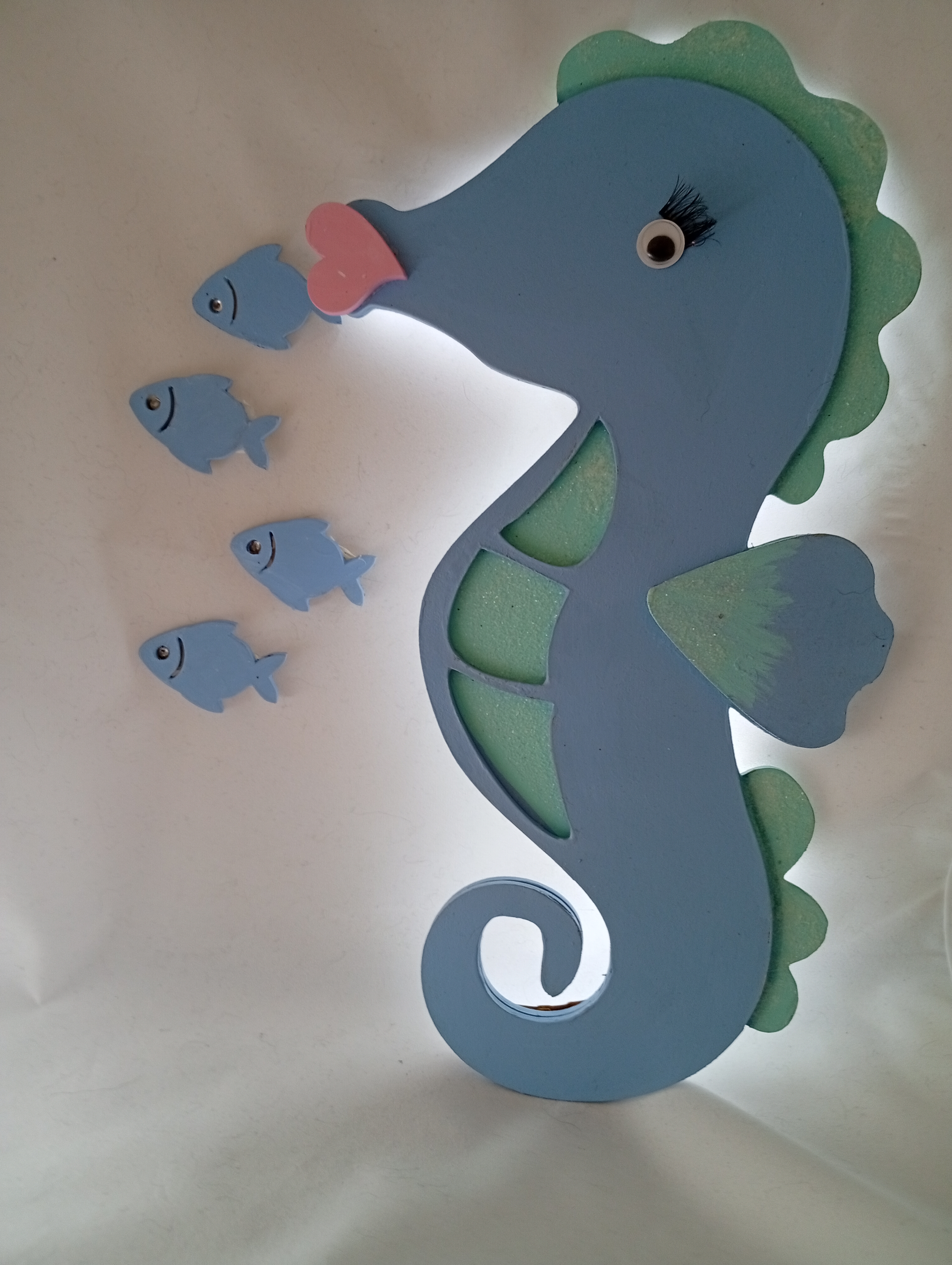 Hipocampo decorativo con luz LED