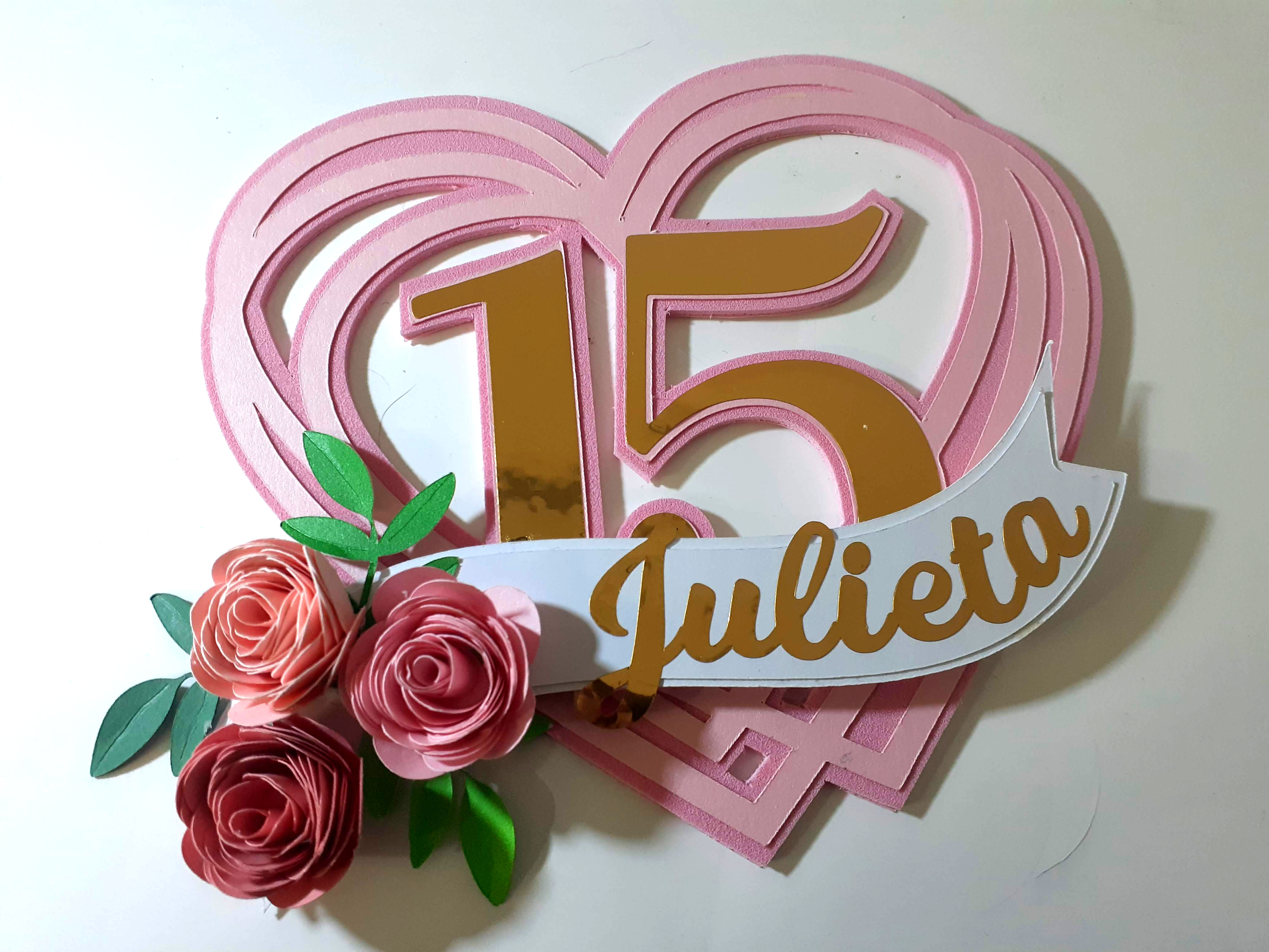 Número Decorativo Personalizado para Cumpleaños o Aniversarios (Corazón)