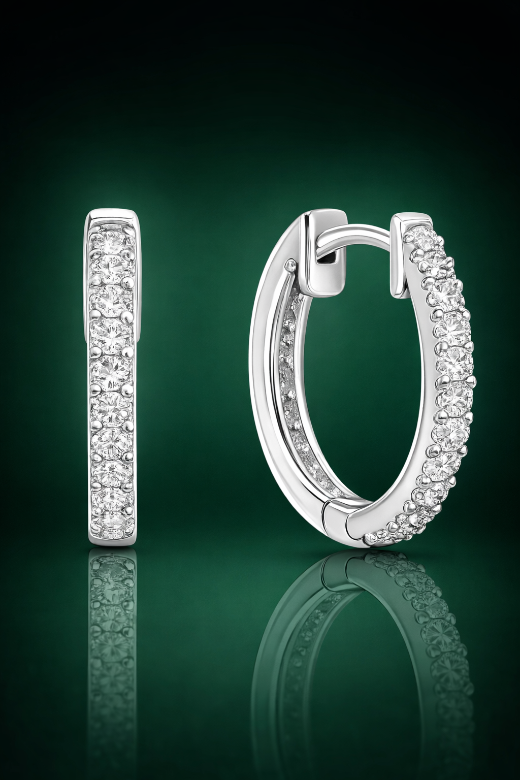 Diamond Hoop Earrings