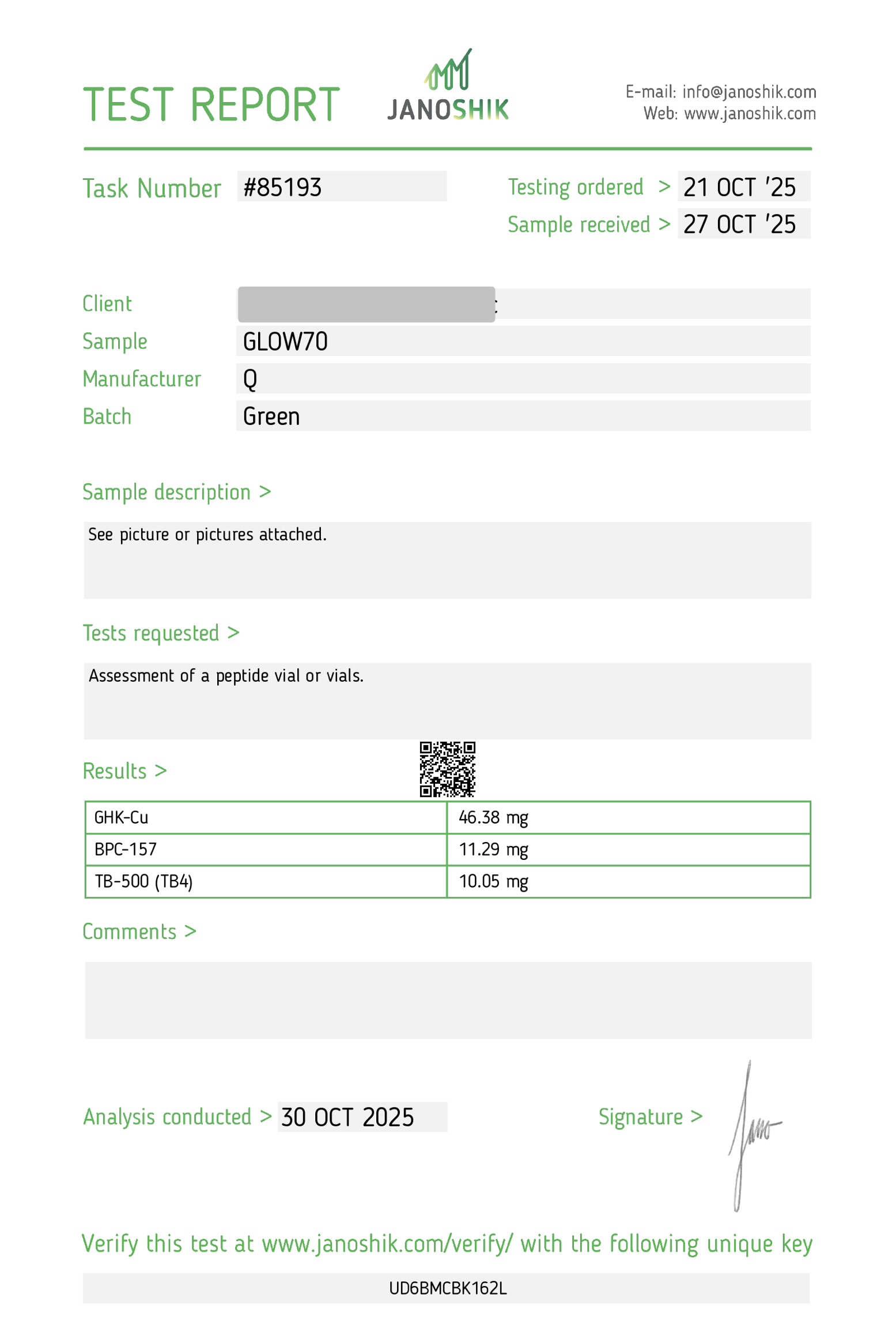 “GLOW” GHK-Cu | TB-500 | BPC-157 70MG