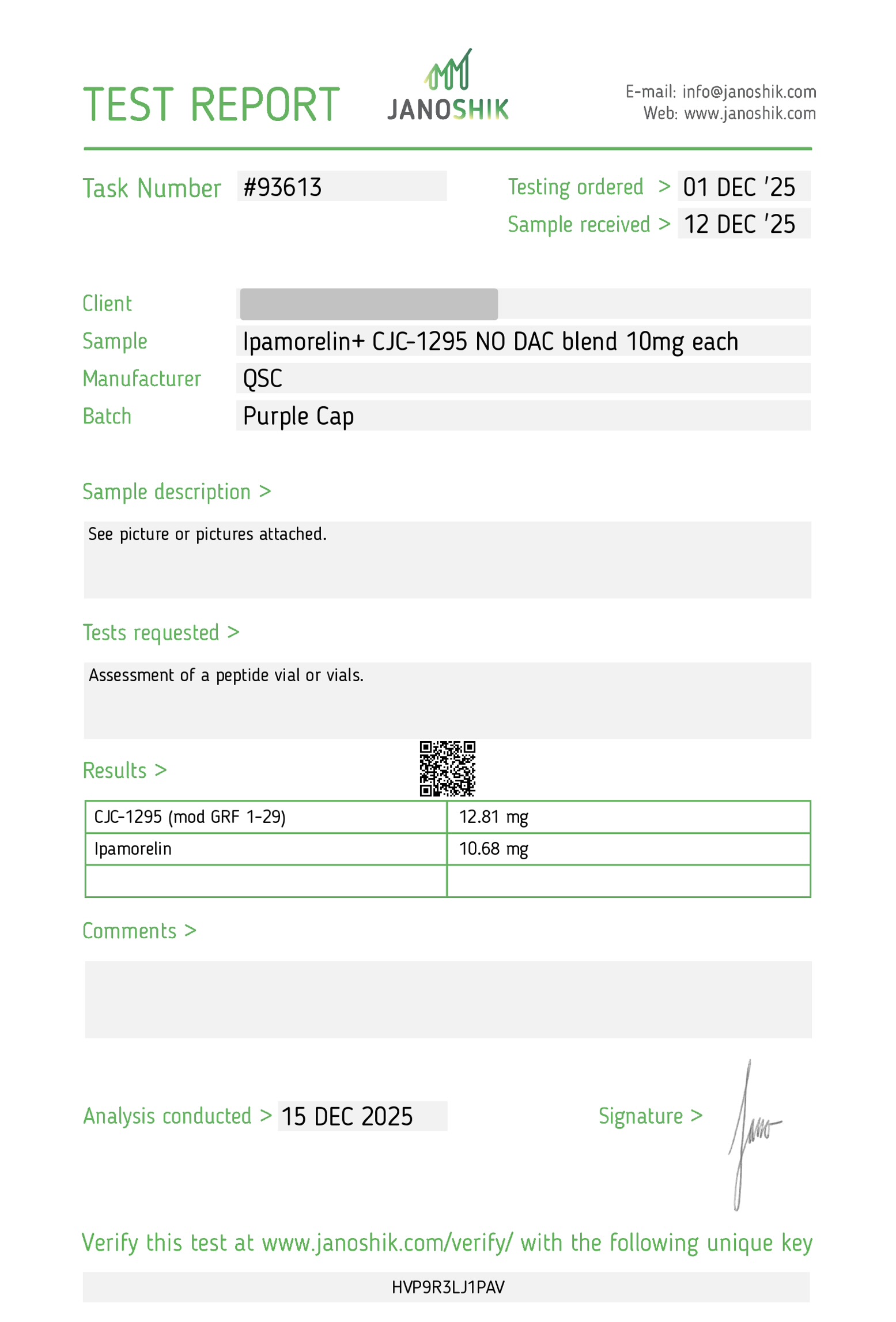 CJC-1295 (no DAC) | Ipamorelin 10/10mg