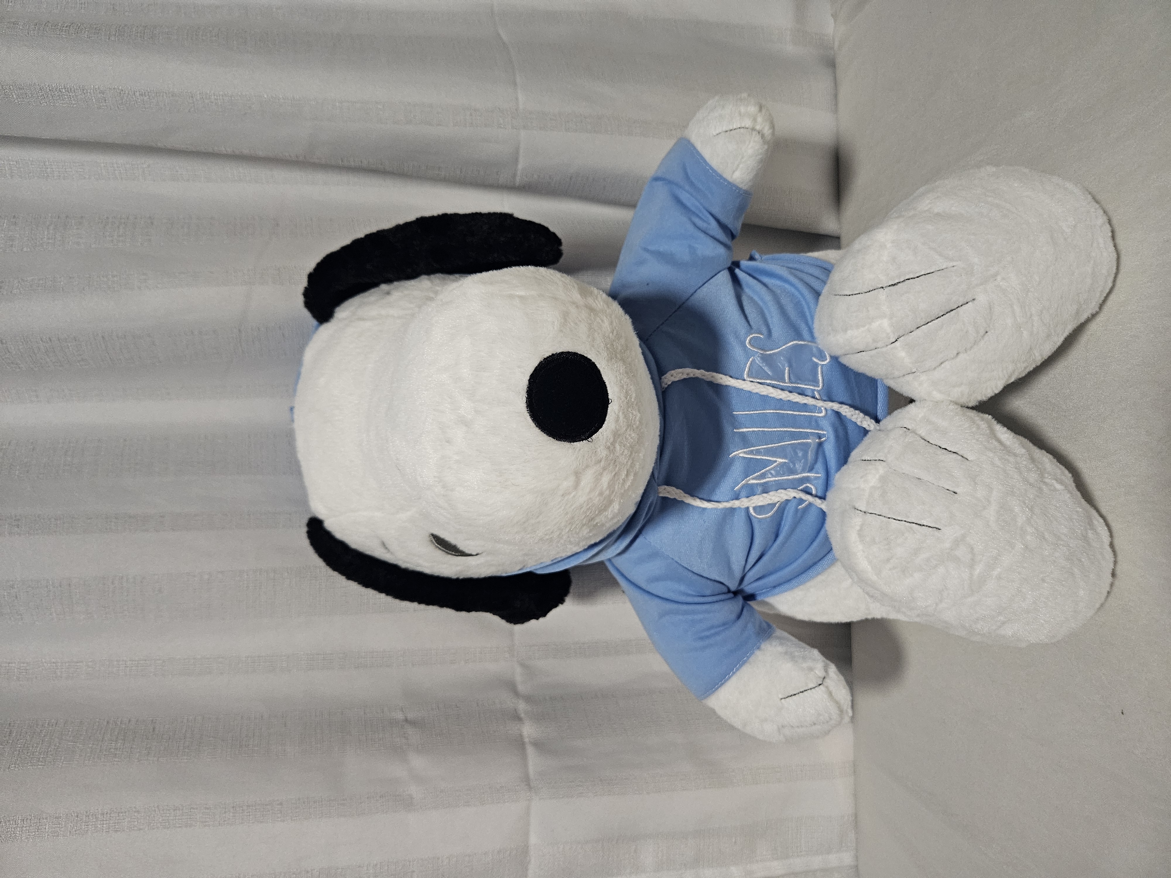 Peluche tipo Snoopy con Sudadera Azul