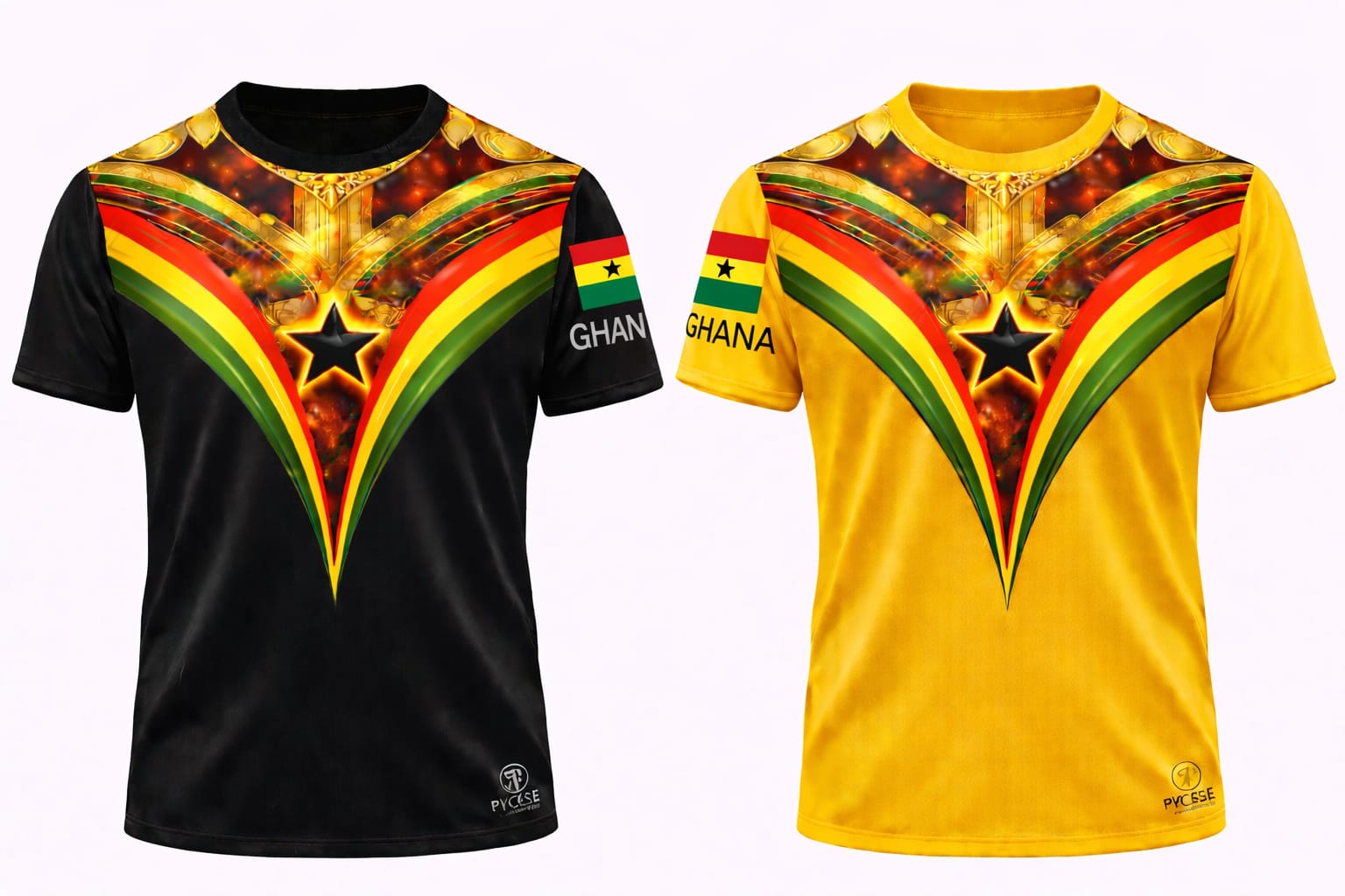 Pycese Ghana Black Stars Galaxy Jersey