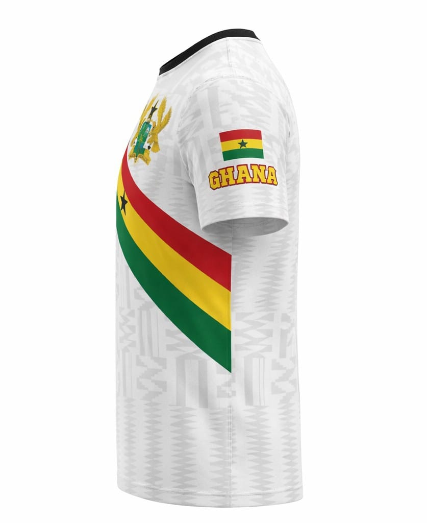Ghana Black Star Kente Heritage Jersey- White
