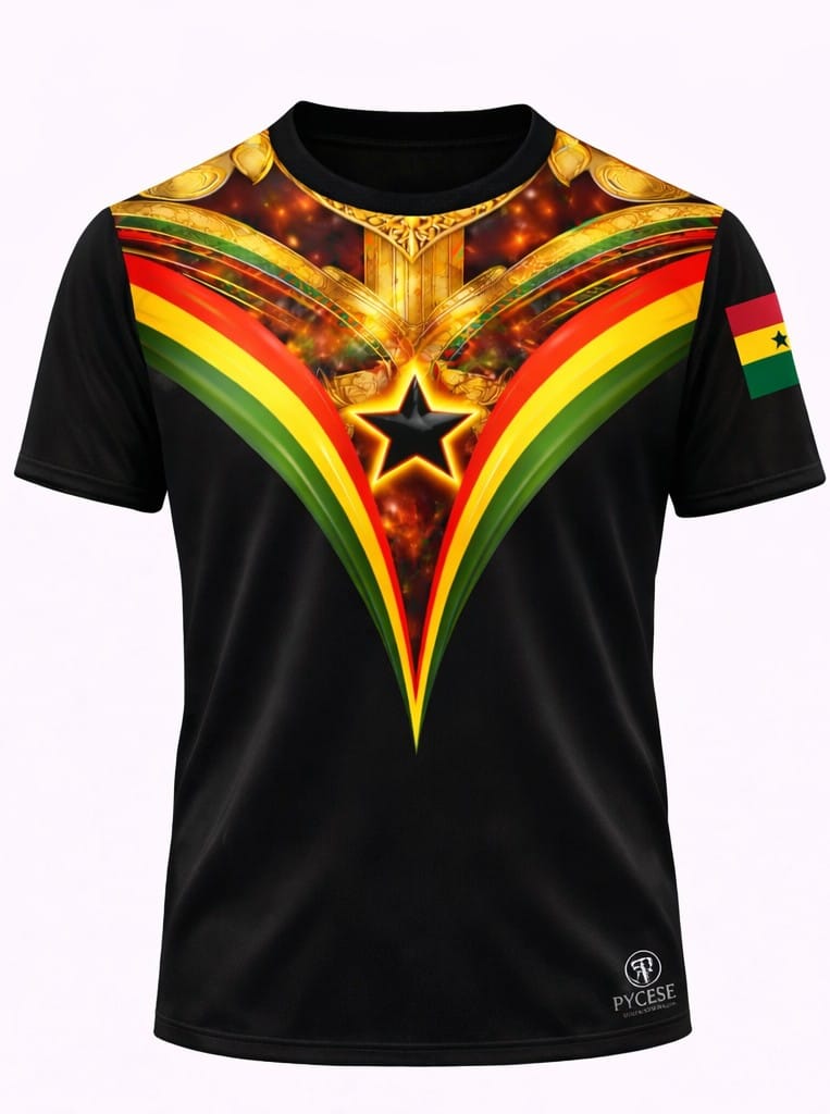 Pycese Ghana Black Stars Galaxy Jersey
