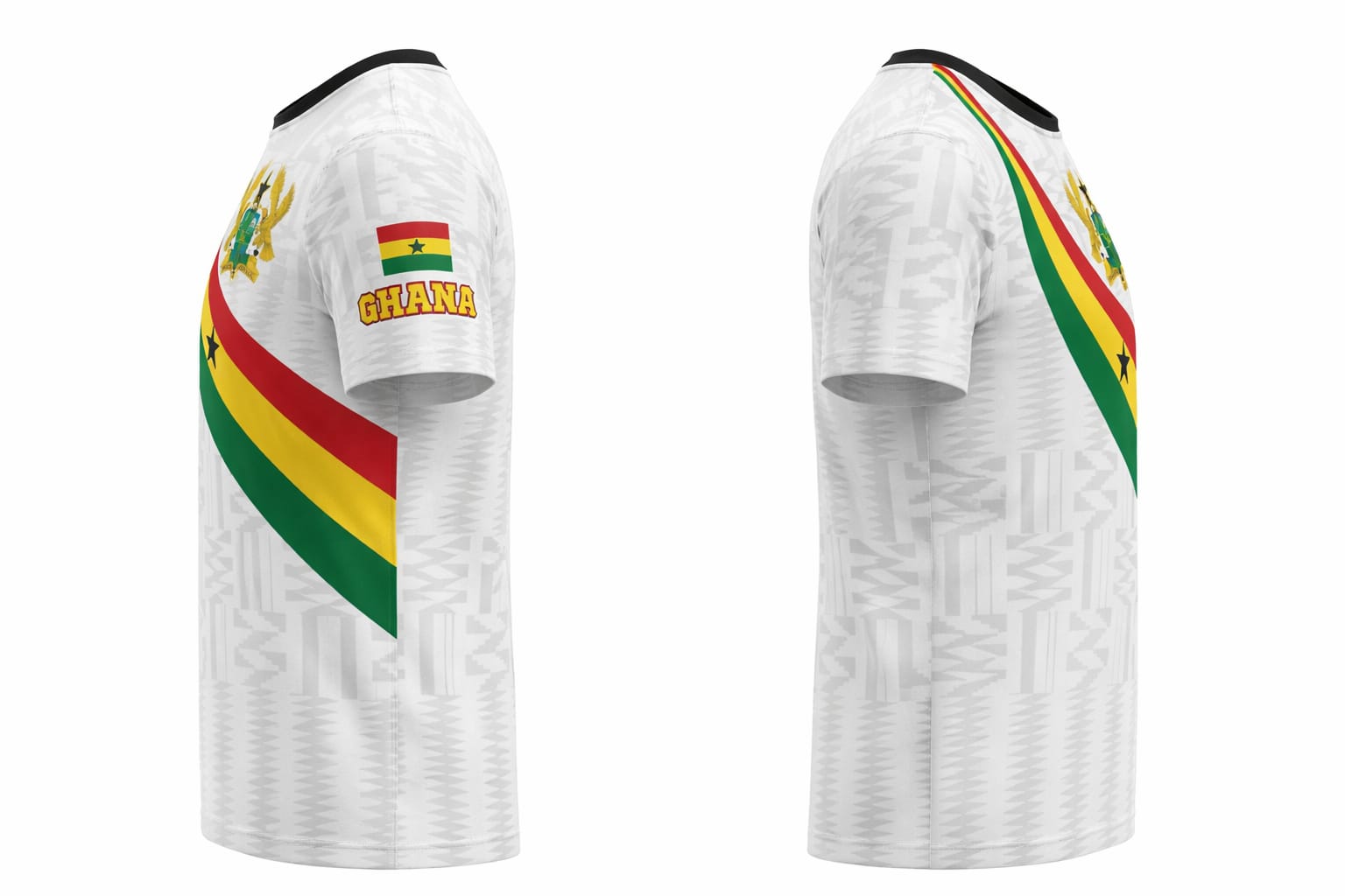 Ghana Black Star Kente Heritage Jersey- White