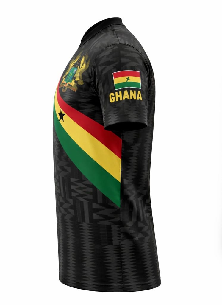 Ghana Black Star Kente Heritage Jersey-  Black