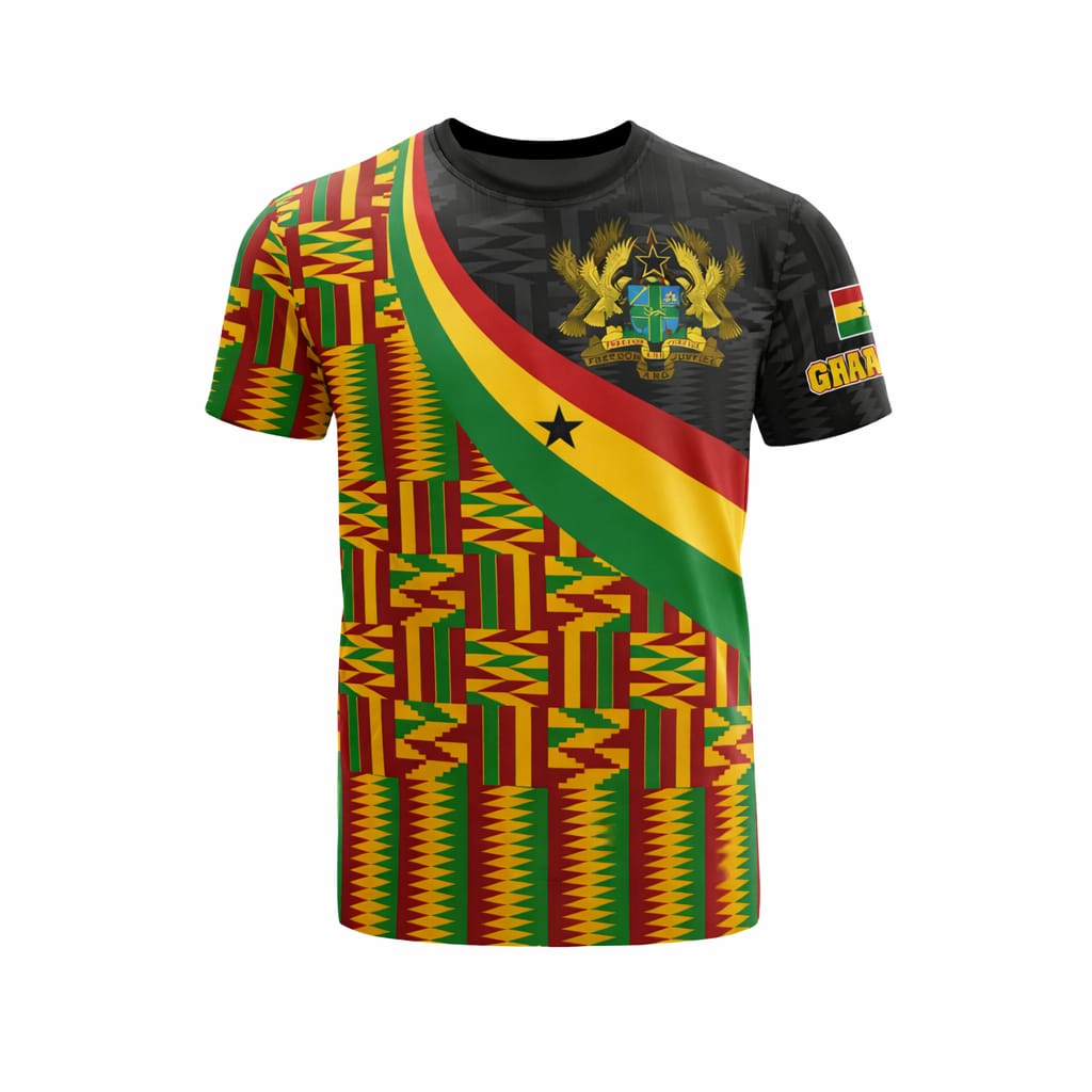 Ghana Black Star Kente Jersey- All Variants - Coloured, White, Black