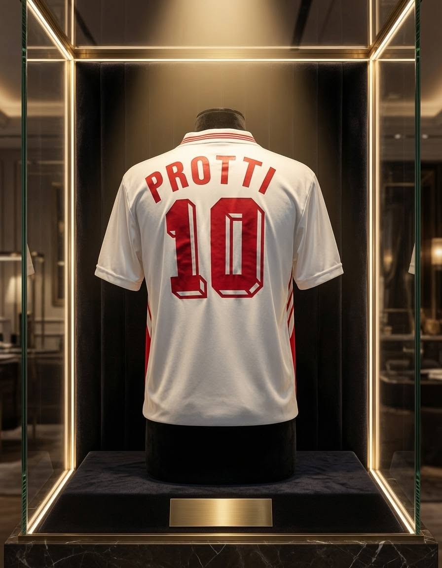Protti Retro Football Jersey + Sciarpa
