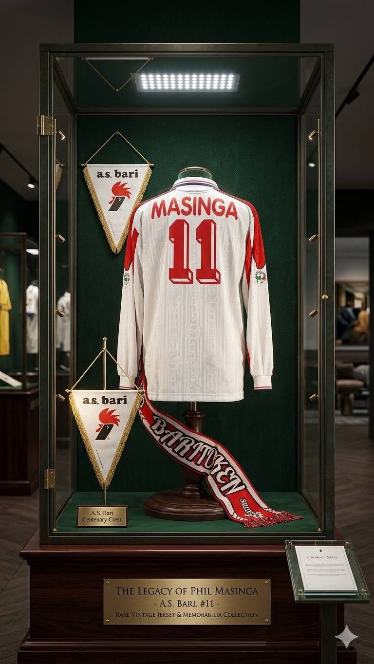 AS Bari Phil Masinga #11 Jersey + Sciarpa