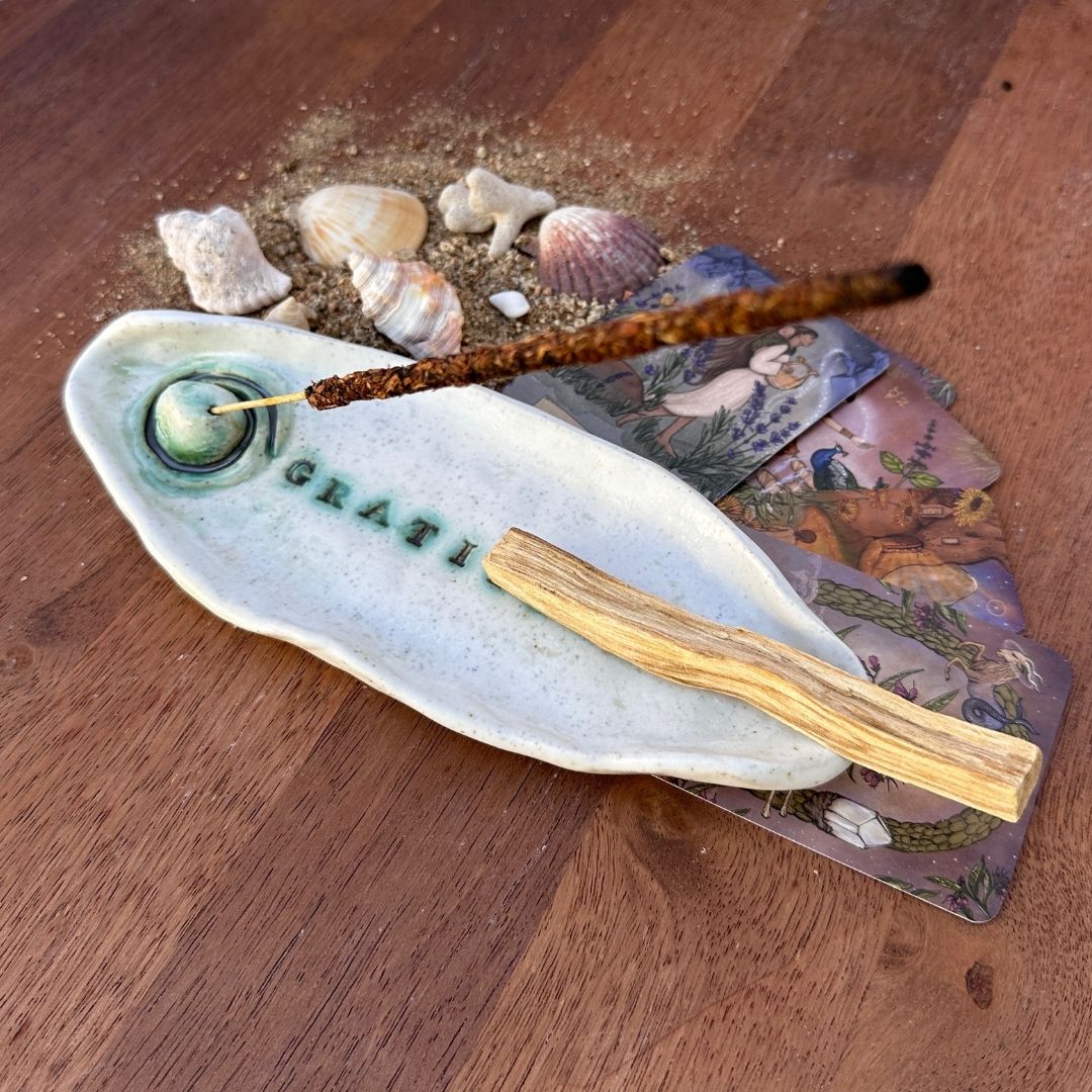 Gratitude Ceramic Incense Holder