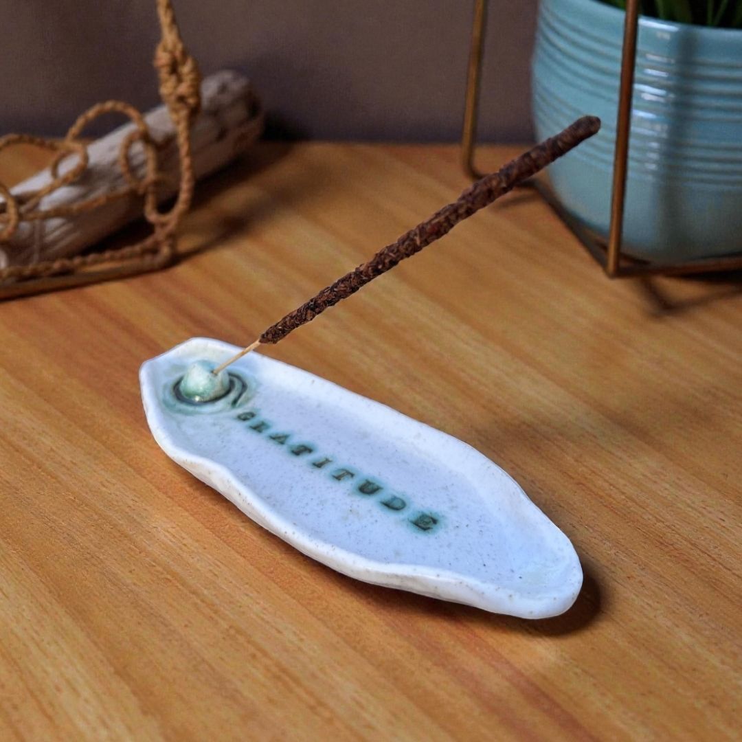 Gratitude Ceramic Incense Holder