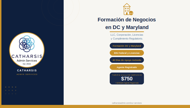 Formación de Negocios en DC y Maryland