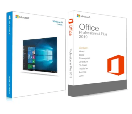 Pack Office 2019 Pro Plus + Windows 10 Famille