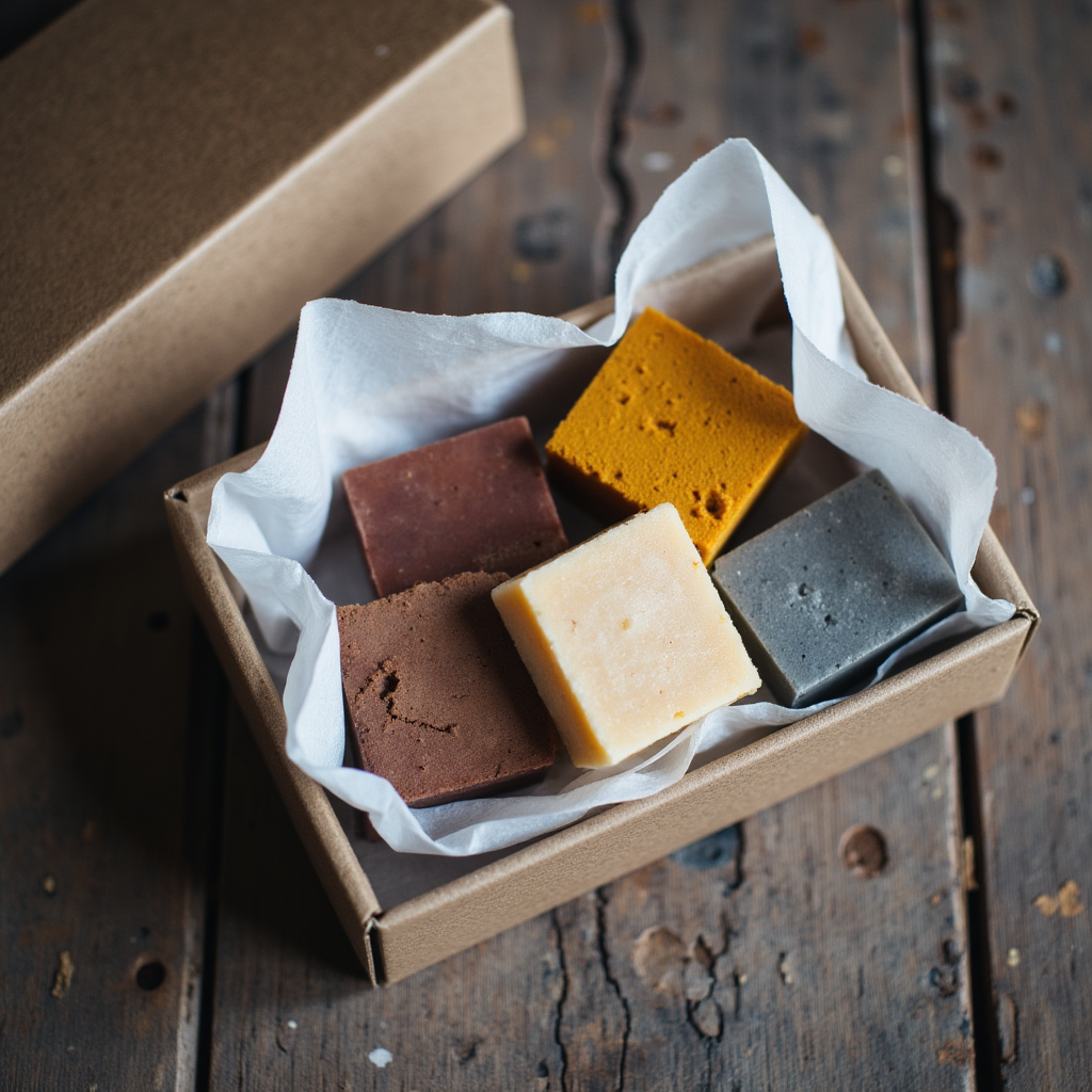 Artisan Handmade Tallow Coffee Soap Rustic and Robust