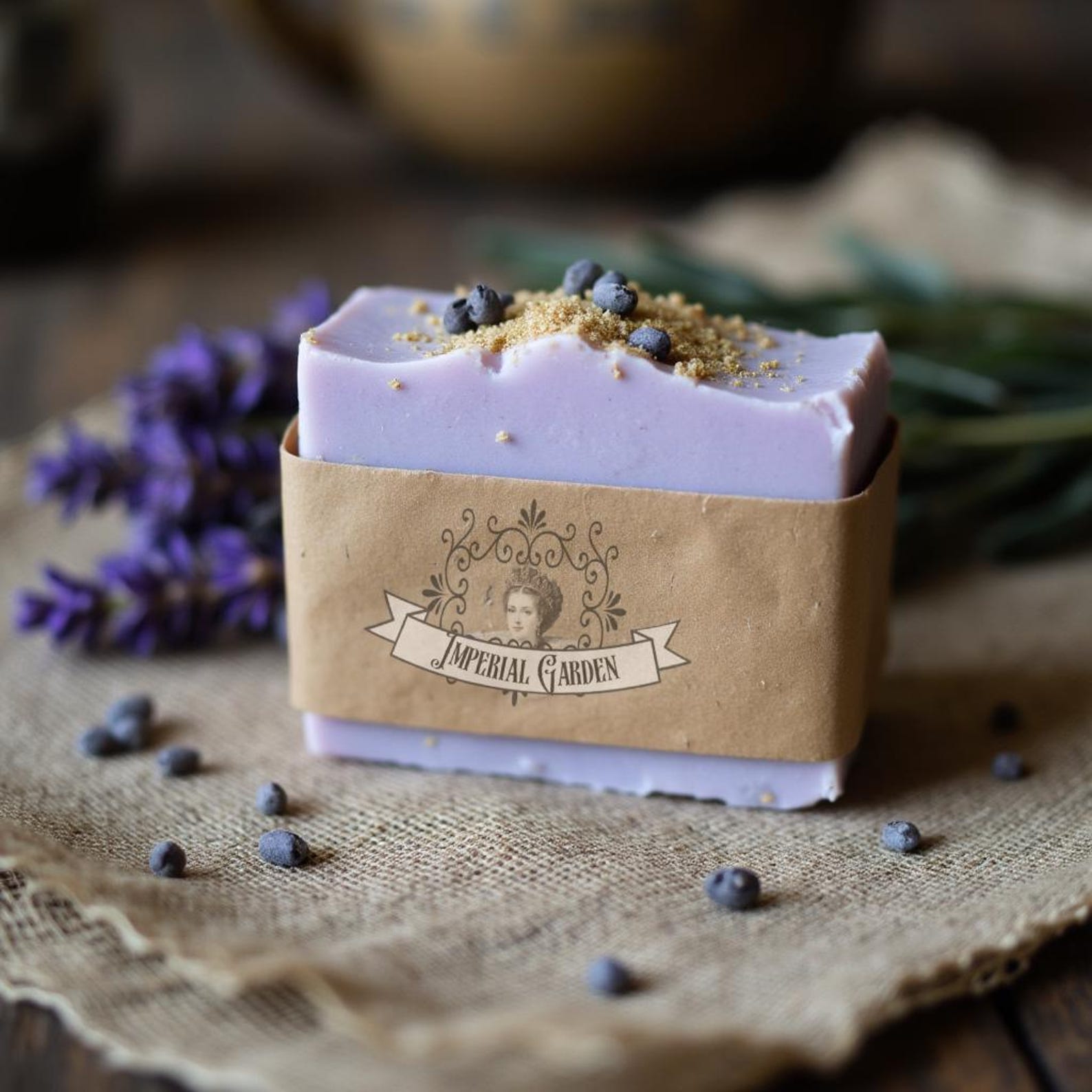 Imperial Garden Tallow Soap | Handcrafted Natural Soap | Traditional Tallow Soap | Lavender scented Soap | Historical Inspired Soap