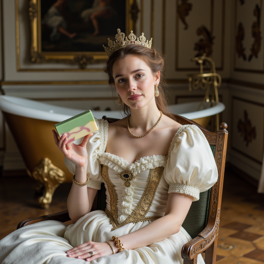 La Reine Floral Tallow Soap| Door Marie Antoinette geïnspireerde zeep | Handgemaakte natuurlijke zeep | Collectie Historische Badrituelen | Minimale ingrediënten