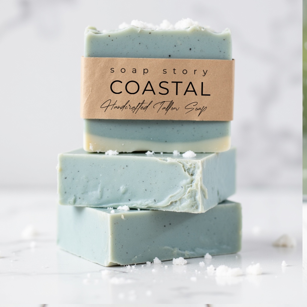 COASTAL – Sea Salt Cold Process Soap Natural and Refreshing