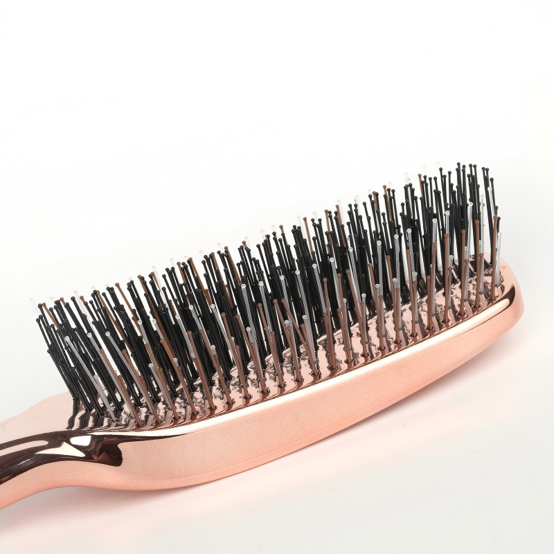 Zeus same type Electroplated Scalp Massage Brush Multi-Function Portable Wet and Dry detangling brush