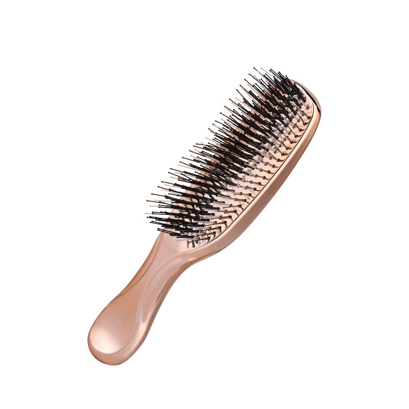 Zeus same type Electroplated Scalp Massage Brush Multi-Function Portable Wet and Dry detangling brush