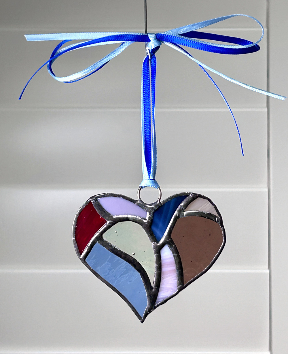 Stained Glass Heart Ornament