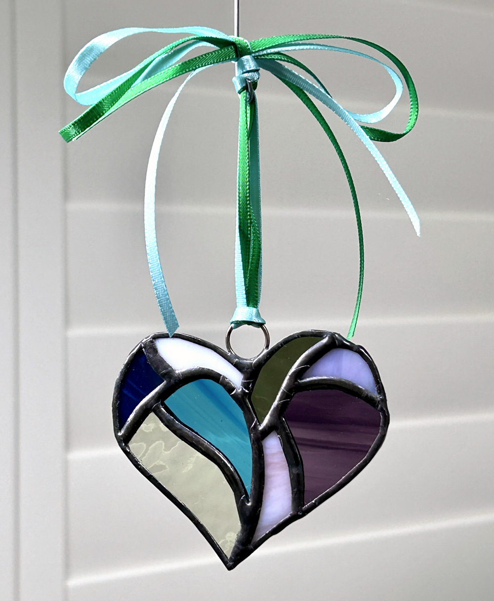 Stained Glass Heart Suncatcher