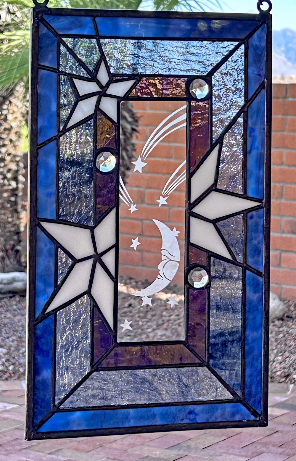 Celestial Stained Glass Panel