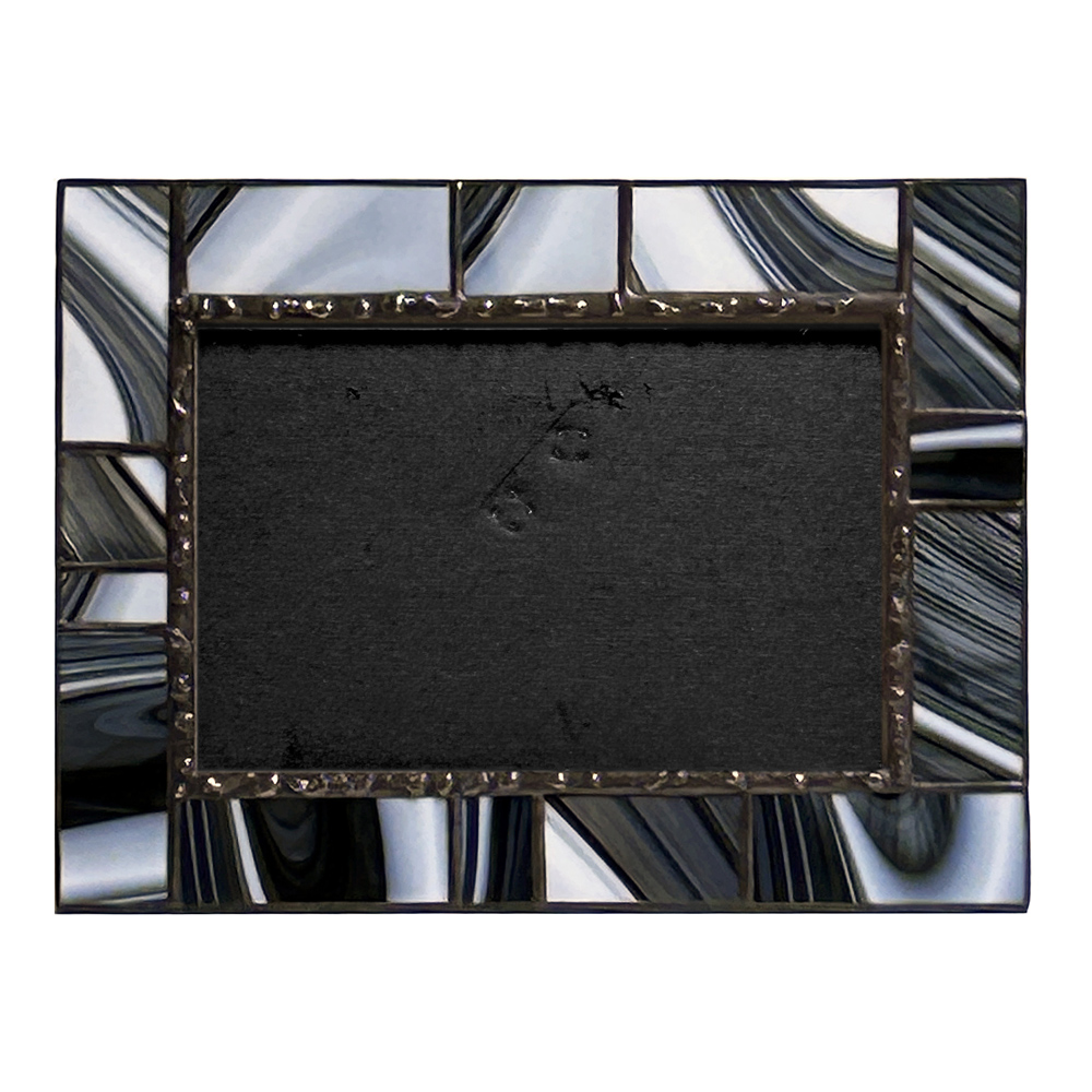 Black Baroque Glass Photo Frame