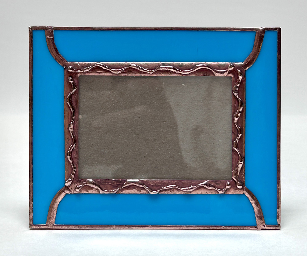 Blue Stained Glass Picture Frame