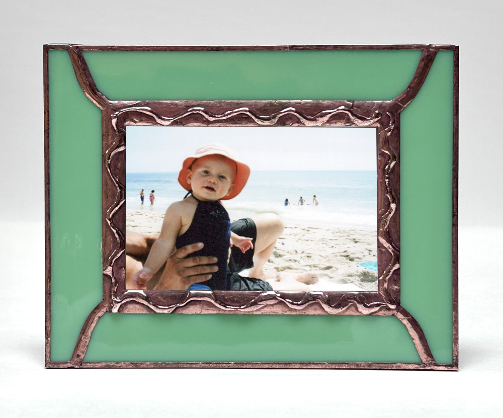 Mint Green Stained Glass Photo Frame