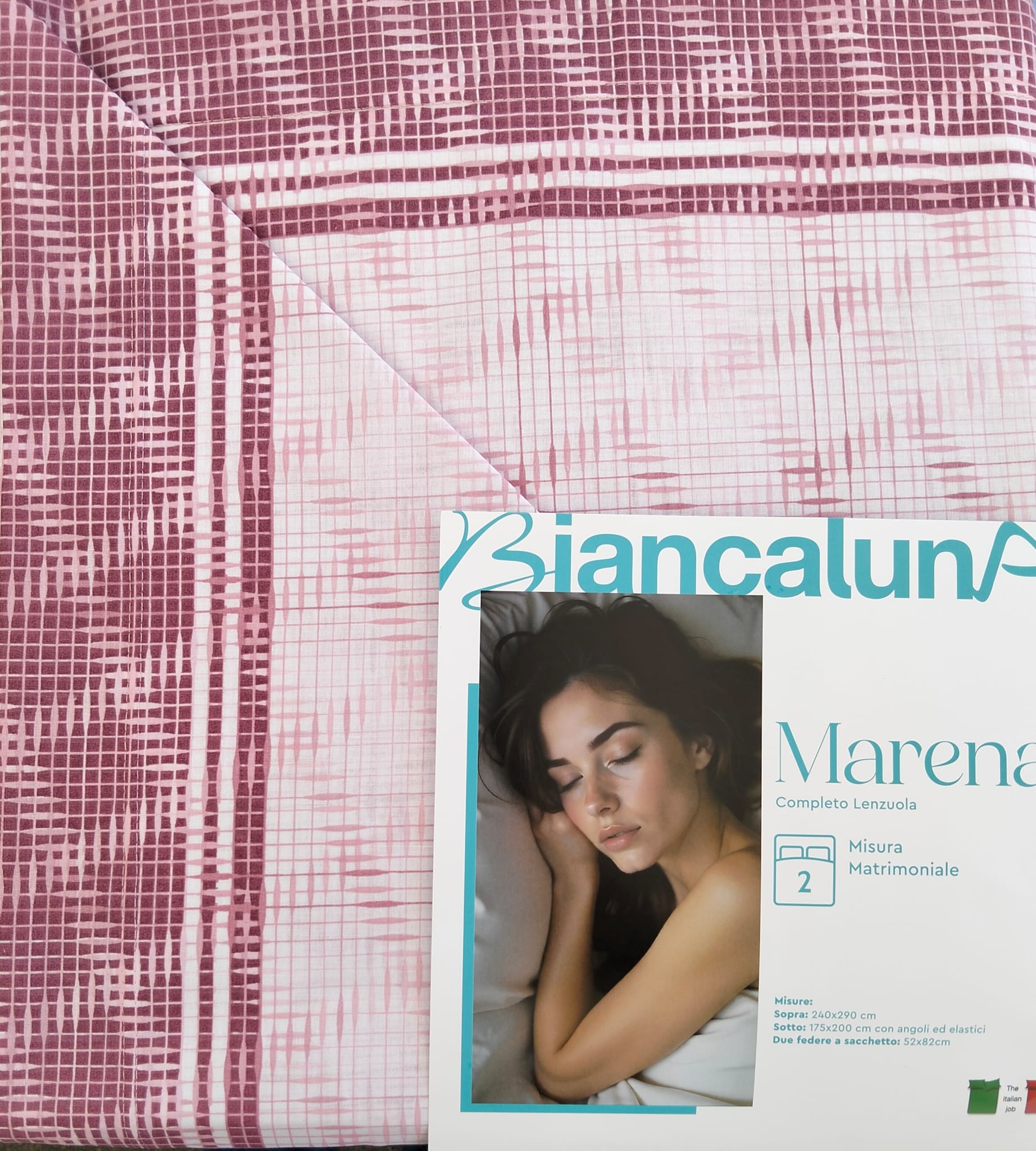 Lenzuola Matrimoniali Biancaluna Marena - Completo in Cotone