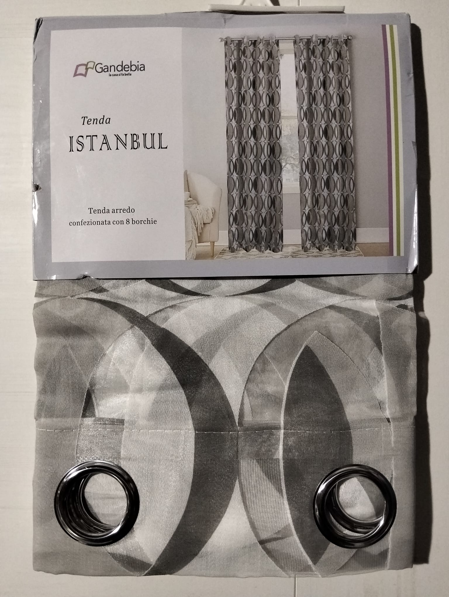 Tenda Istanbul arredo moderna con borchie