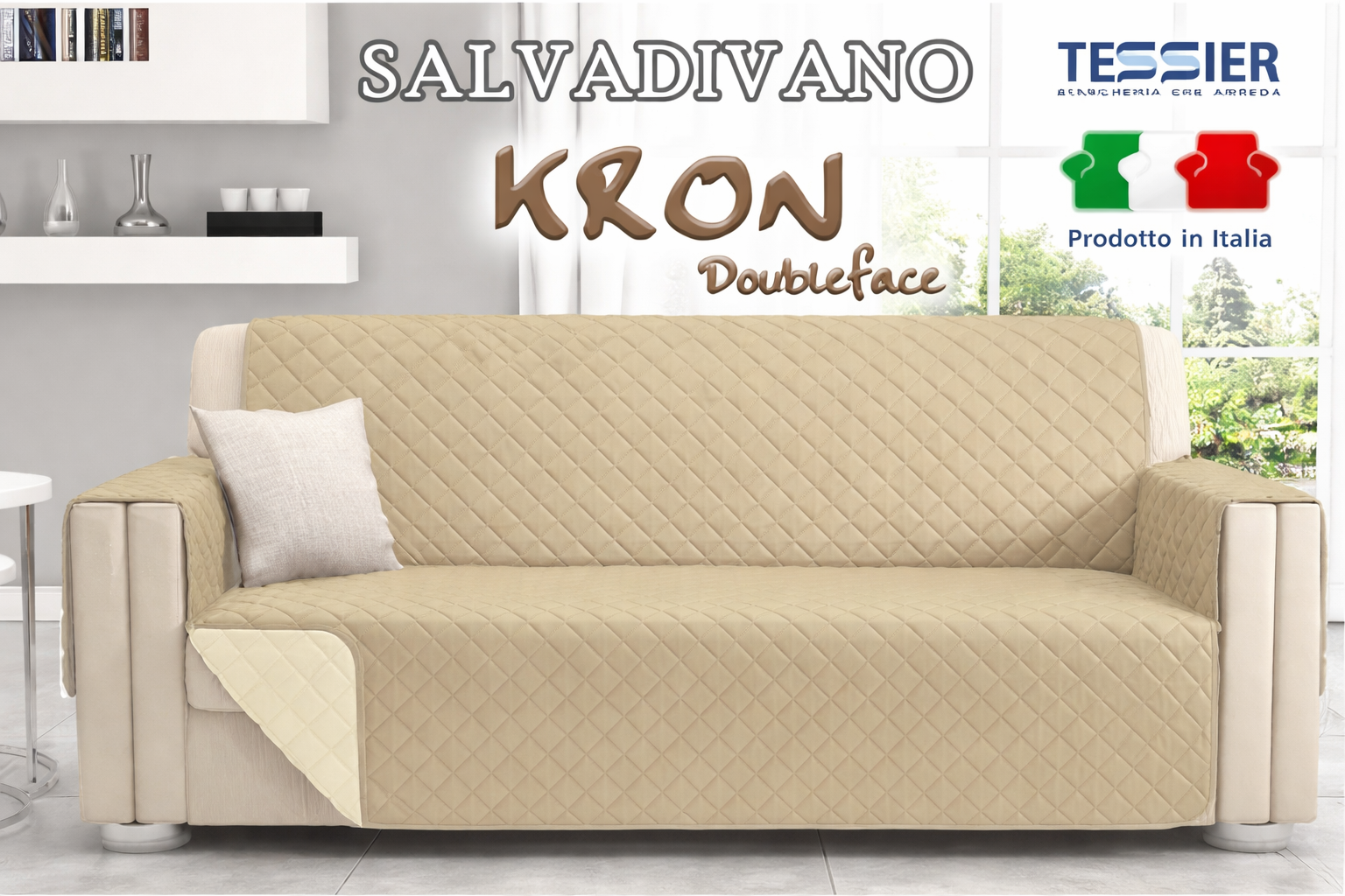 Salvadivano Copridivano Kron Double Face by Tessier