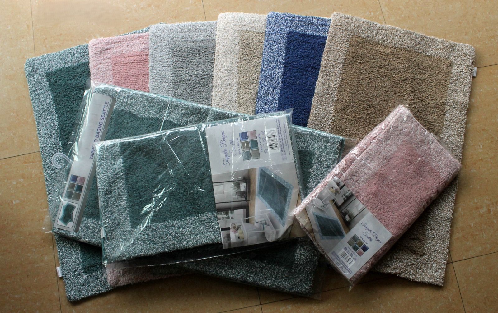 Tappeto Bagno Seattle in 100% Cotone - Disponibile in 6 Colori