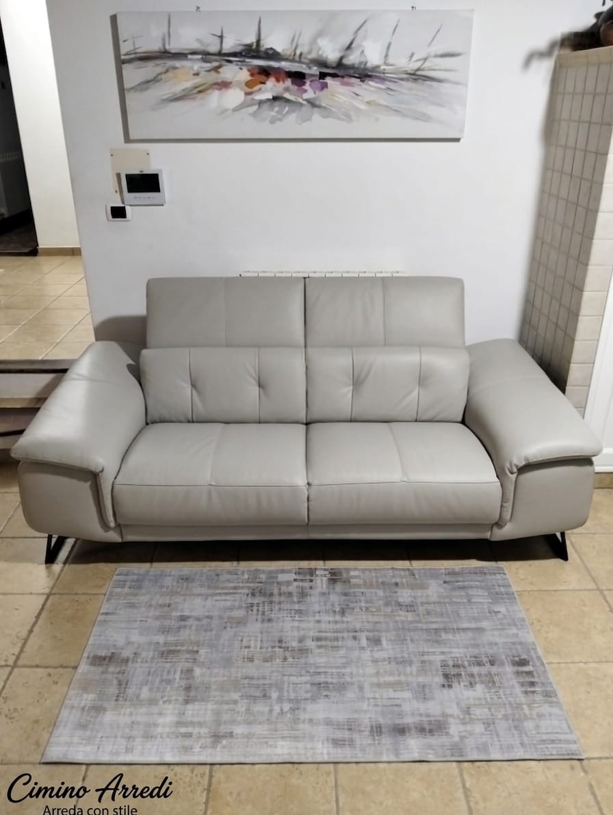 Tappeto moderno astratto grigio Collezione Poster antiscivolo lavabile