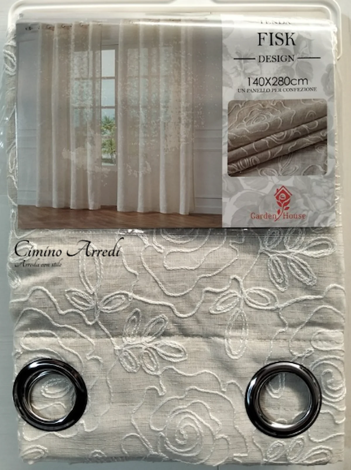 Tenda FISK Design con borchie 140x280 cm