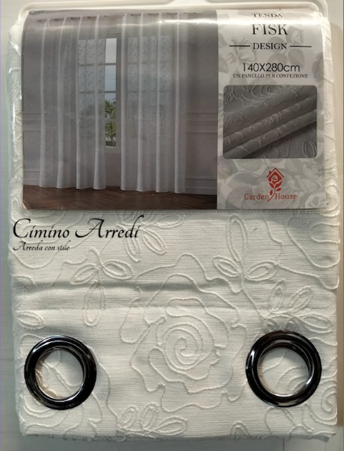 Tenda FISK Design con borchie 140x280 cm