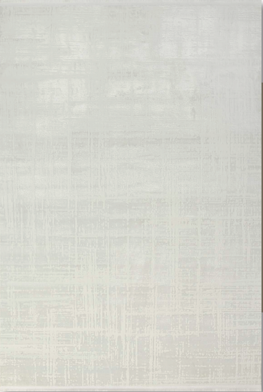 Tappeto Moderno Venita bianco - grigio - Design Astratto con Frange per Salotto e Camera